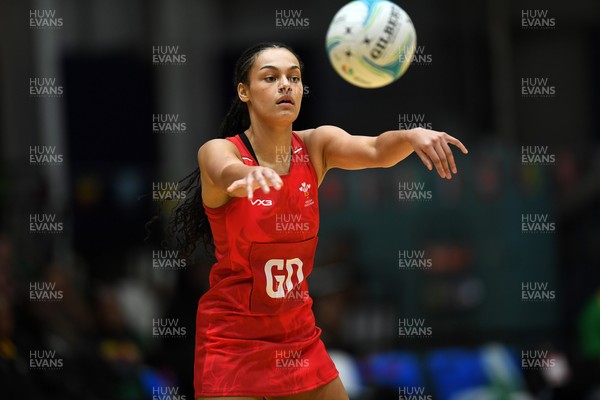 221125 - Welsh Feathers v Zimbabwe Gems - International Netball Match - Caris Morgan of Wales