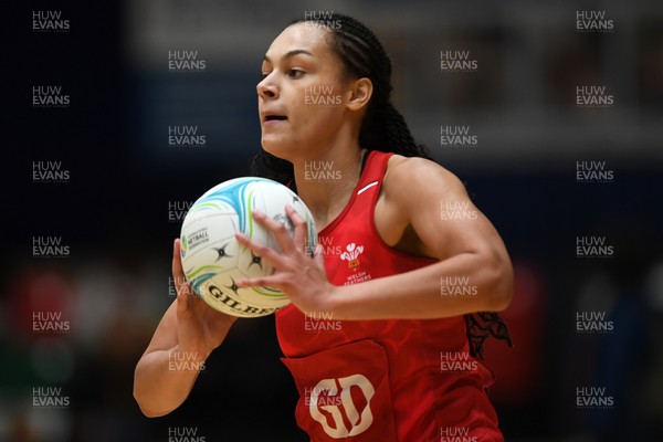 221125 - Welsh Feathers v Zimbabwe Gems - International Netball Match - Caris Morgan of Wales