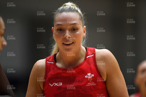 221125 - Welsh Feathers v Zimbabwe Gems - International Netball Match - Leah Middleton of Wales