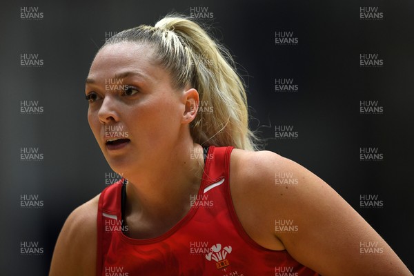 221125 - Welsh Feathers v Zimbabwe Gems - International Netball Match - Leah Middleton of Wales