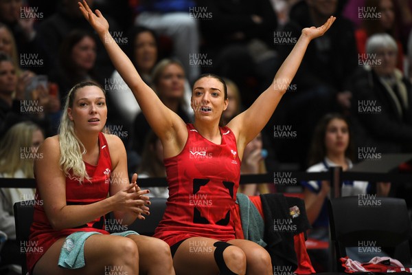 221125 - Welsh Feathers v Zimbabwe Gems - International Netball Match - Wales bench