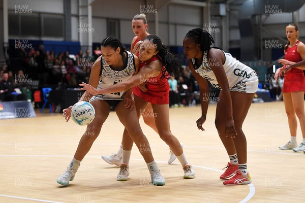 221125 - Welsh Feathers v Zimbabwe Gems - International Netball Match - Caris Morgan of Wales