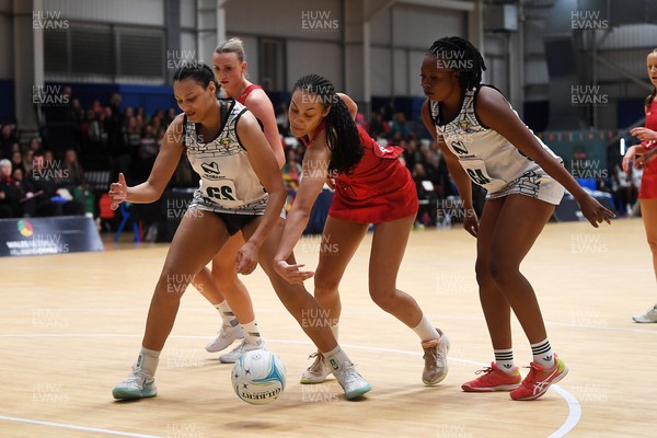 221125 - Welsh Feathers v Zimbabwe Gems - International Netball Match - Caris Morgan of Wales
