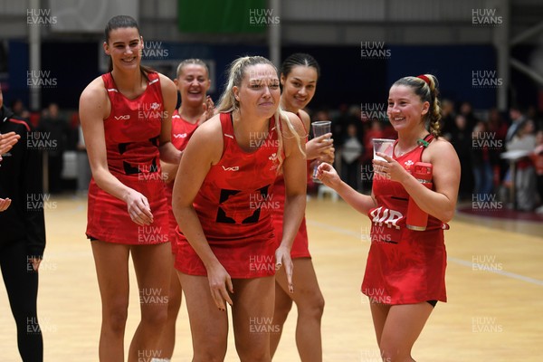 221125 - Welsh Feathers v Zimbabwe Gems - International Netball Match - Player of the match Leah Midleton of Wales