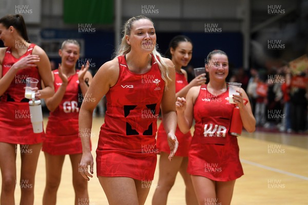 221125 - Welsh Feathers v Zimbabwe Gems - International Netball Match - Player of the match Leah Midleton of Wales