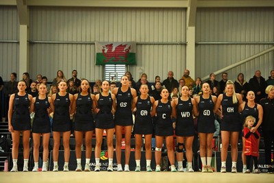 231125 - Welsh Feathers v Zimbabwe Gems - International Netball Match - Wales anthem