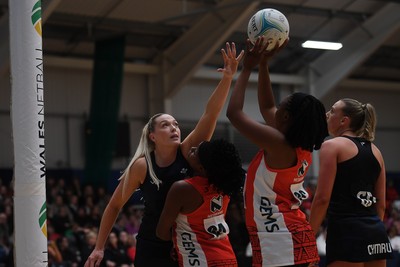 231125 - Welsh Feathers v Zimbabwe Gems - International Netball Match - Leah Middleton of Wales