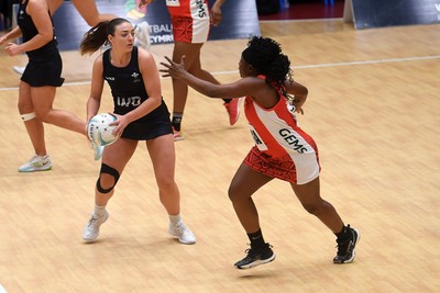 231125 - Welsh Feathers v Zimbabwe Gems - International Netball Match - Ella Powell-Davies of Wales