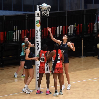 231125 - Welsh Feathers v Zimbabwe Gems - International Netball Match - Georgia Rowe of Wales