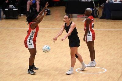 231125 - Welsh Feathers v Zimbabwe Gems - International Netball Match - Ella Powell-Davies of Wales