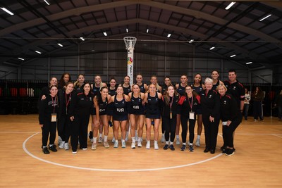 231125 - Welsh Feathers v Zimbabwe Gems - International Netball Match - Wales team picture