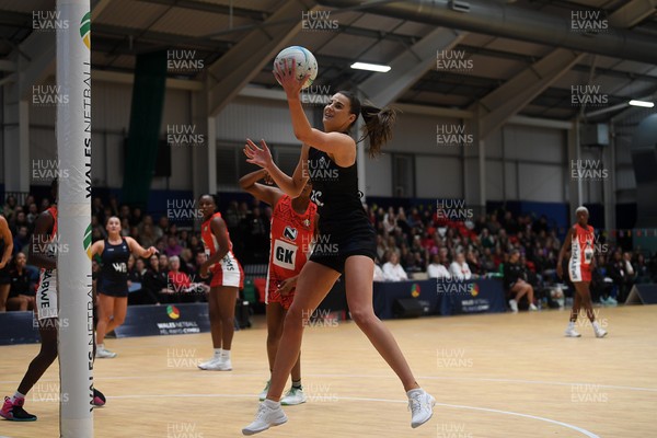 231125 - Welsh Feathers v Zimbabwe Gems - International Netball Match - Georgia Rowe of Wales