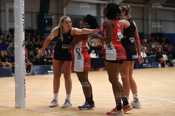 231125 - Welsh Feathers v Zimbabwe Gems - International Netball Match - Leah Middleton of Wales