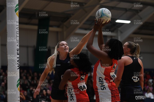 231125 - Welsh Feathers v Zimbabwe Gems - International Netball Match - Leah Middleton of Wales