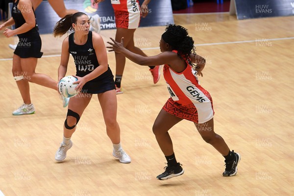 231125 - Welsh Feathers v Zimbabwe Gems - International Netball Match - Ella Powell-Davies of Wales