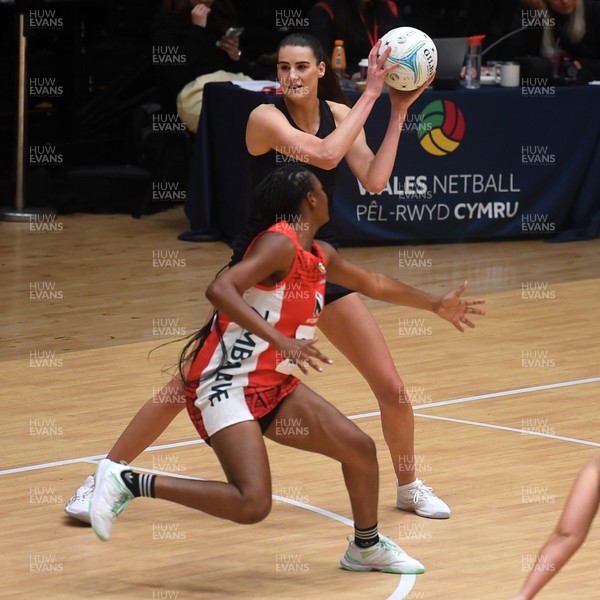 231125 - Welsh Feathers v Zimbabwe Gems - International Netball Match - Georgia Rowe of Wales