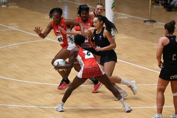 231125 - Welsh Feathers v Zimbabwe Gems - International Netball Match - Caris Morgan of Wales