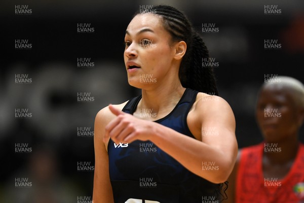231125 - Welsh Feathers v Zimbabwe Gems - International Netball Match - Caris Morgan of Wales