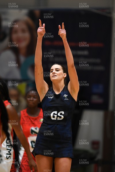 231125 - Welsh Feathers v Zimbabwe Gems - International Netball Match - Georgia Rowe of Wales