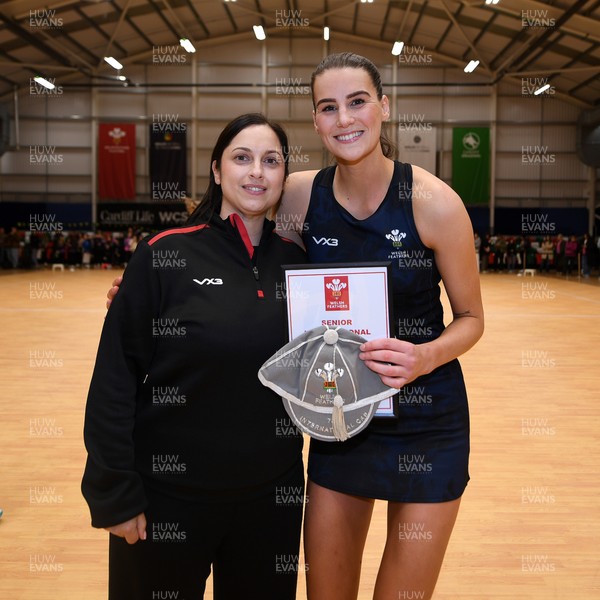 231125 - Welsh Feathers v Zimbabwe Gems - International Netball Match - Georgia Rowe of Wales on her 75th cap