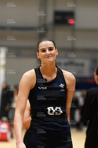 231125 - Welsh Feathers v Zimbabwe Gems - International Netball Match - Georgia Rowe of Wales on her 75th cap