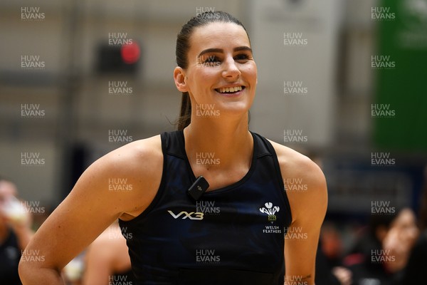 231125 - Welsh Feathers v Zimbabwe Gems - International Netball Match - Georgia Rowe of Wales on her 75th cap