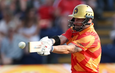 130822 - Welsh Fire Men v Birmingham Phoenix Men, The Hundred - Matthew Wade of Birmingham Phoenix plays a shot