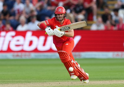 130822 - Welsh Fire Men v Birmingham Phoenix Men, The Hundred - Ben Duckett of Welsh Fire plays a shot