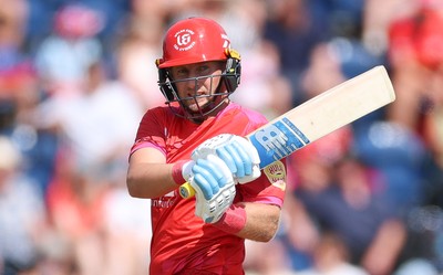 290726 - Welsh Fire Men v Trent Rockets Men, The Hundred - Joe Root of Welsh Fire plays a shot
