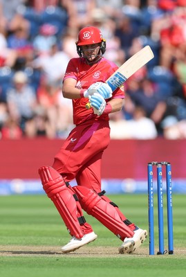 290726 - Welsh Fire Men v Trent Rockets Men, The Hundred - Joe Root of Welsh Fire plays a shot