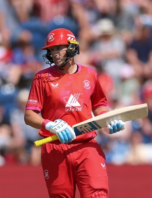 290726 - Welsh Fire Men v Trent Rockets Men, The Hundred - Joe Root of Welsh Fire plays a shot