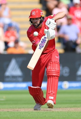 290726 - Welsh Fire Men v Trent Rockets Men, The Hundred - Matthew Short of Welsh Fire plays a shot