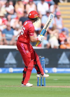 290726 - Welsh Fire Men v Trent Rockets Men, The Hundred - Joe Root of Welsh Fire reacts as he is dismissed