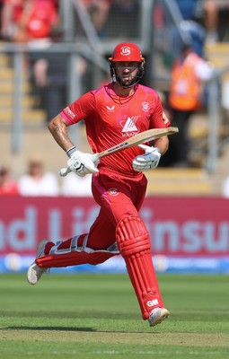 290726 - Welsh Fire Men v Trent Rockets Men, The Hundred - Matthew Short of Welsh Fire adds the runs