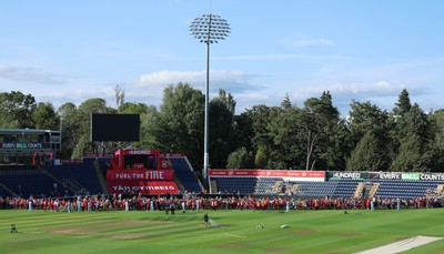 290726 - Welsh Fire Men v Trent Rockets Men, The Hundred - Fans wait at Sophia Gardens to get autographs and selfies with the Welsh Fire team