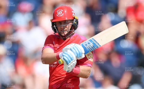 290726 - Welsh Fire Men v Trent Rockets Men, The Hundred - Joe Root of Welsh Fire plays a shot