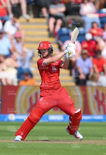 290726 - Welsh Fire Men v Trent Rockets Men, The Hundred - Jordan Cox of Welsh Fire plays a shot