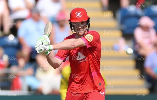 290726 - Welsh Fire Men v Trent Rockets Men, The Hundred - Ben Kellaway of Welsh Fire plays a shot