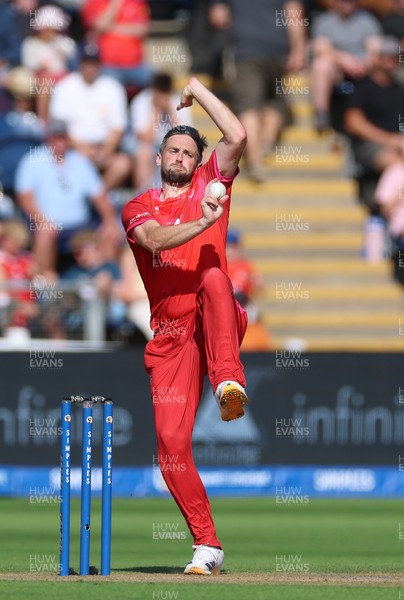 290726 - Welsh Fire Men v Trent Rockets Men, The Hundred - Chris Woakes of Welsh Fire bowls