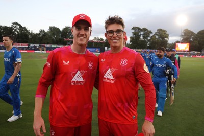 250726 - Welsh Fire v MI London - The Hundred - Ben Kellaway and Asa Tribe of Welsh Fire