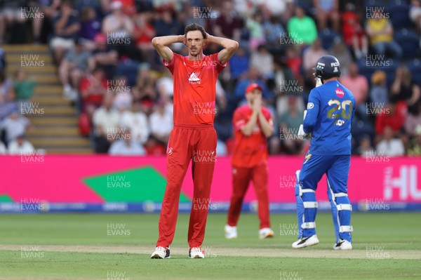 250726 - Welsh Fire v MI London - The Hundred - Marco Jansen of Welsh Fire bowling