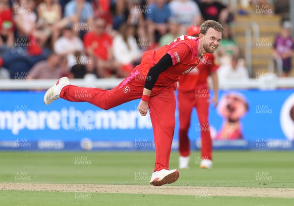 030826 - Welsh Fire v Southern Brave - The Hundred - Sam Cook of Welsh Fire bowling