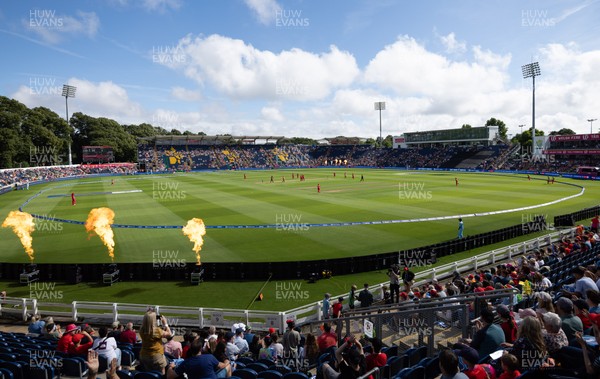 100824 - Welsh Fire v Birmingham Phoenix, The Hundred - A general view of Sophia Gardens as Welsh Fire Women take on Birmingham Phoenix Women in The Hundred