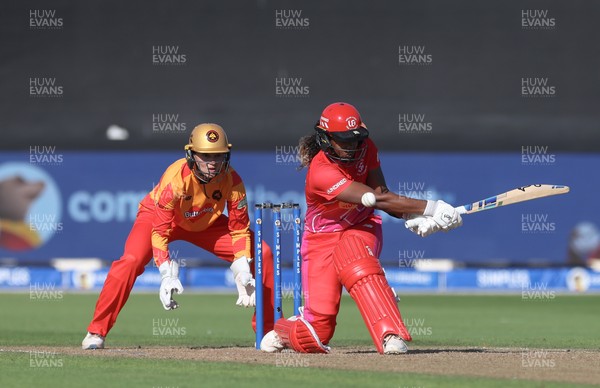 100824 - Welsh Fire v Birmingham Phoenix, The Hundred - Hayley Matthews of Welsh Fire survives an lbw appeal