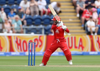 250726 - Welsh Fire Women v MI London Women - The Hundred - Ella McCaughan of Welsh Fire batting