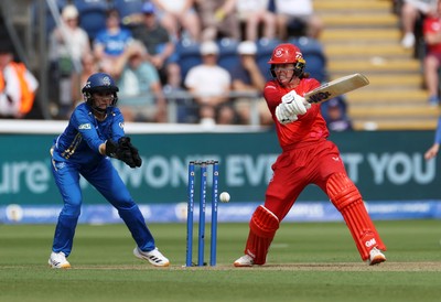 250726 - Welsh Fire Women v MI London Women - The Hundred - Georgia Wareham of Welsh Fire batting