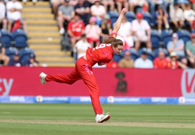 250726 - Welsh Fire Women v MI London Women - The Hundred - Grace Potts of Welsh Fire bowling