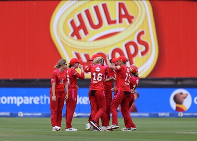 250726 - Welsh Fire Women v MI London Women - The Hundred - Welsh Fire celebrate