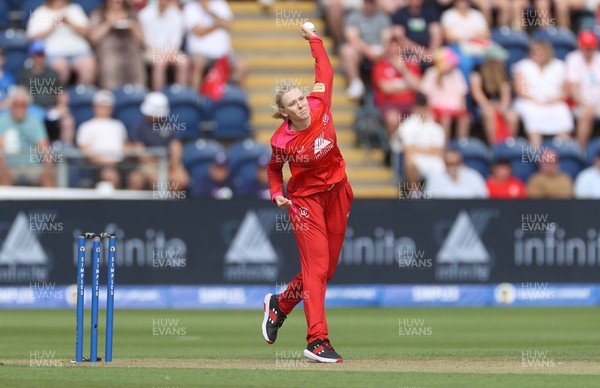 250726 - Welsh Fire Women v MI London Women - The Hundred - Sophia Smale of Welsh Fire bowling