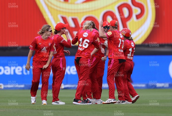 250726 - Welsh Fire Women v MI London Women - The Hundred - Welsh Fire celebrate